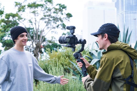 Sony ECM-B10 shotgun mic in the field.